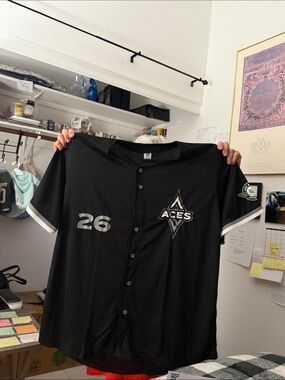 Men's Black Team Baseball Jersey - #26